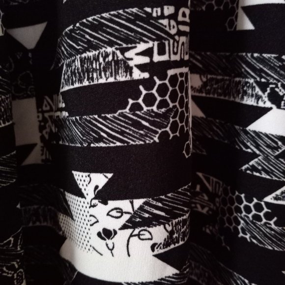 Lularoe Black & White Layered Skirt Women's Size 3XL GUC - Picture 3 of 6